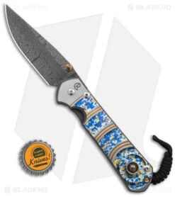 Chris Reeve Large Sebenza 31 Unique Graphic Pyrite Cabochon (3.6" Ladder Damasc) -Chris Reeve Store CR Large Sebenza 31 Unique with Cabochon Damascus Ladder DP BS19 E Pyrite BHQ 143557 td size