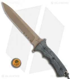 Chris Reeve Knives Green Beret Fixed Blade Knife (7" Flat Dark Earth Serr) -Chris Reeve Store Chris Reeve Knives Green Beret 7in FDE serr BHQ 67720 er size