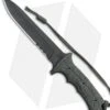 Chris Reeve Knives Green Beret Fixed Blade Knife (7" Black Serr)