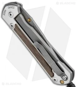 Chris Reeve Large Sebenza 21 Knife W/ Bog Oak Inlays (3.6" Basketweave Dam) -Chris Reeve Store Chris Reeve Knives Large Sebenza 21 Bog Oak Inlays Basketweave Damascus L21 1084 BHQ 87899 jr side