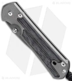 Chris Reeve Large Sebenza 21 Knife W/ Canvas Micarta (3.6" Ladder Damascus) -Chris Reeve Store Chris Reeve Knives Large Sebenza 21 Canvas Micarta Ladder Damascus BHQ 95325 jr spine