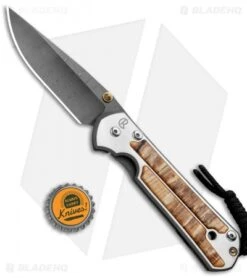 Chris Reeve Large Sebenza 21 Knife W/ Spalted Beech Inlays (3.625" Ladder Dam) -Chris Reeve Store Chris Reeve Knives Large Sebenza 21 Spalted Beech Inlays Ladder Damascus L21 1166 BHQ 87895 jr bottlecap