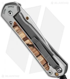 Chris Reeve Large Sebenza 21 Knife W/ Spalted Beech Inlays (3.625"Stonewash) -Chris Reeve Store Chris Reeve Knives Large Sebenza 21 Spalted Beech Inlays SW L21 1162 BHQ 87892 jr side