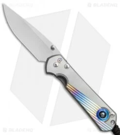 Large Sebenza 21 Unique Graphic Hematite Cobochon Inlay (3.625" Polish)