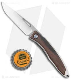 Chris Reeve Mnandi Knife Macassar Ebony Wood (2.75" Satin Plain) -Chris Reeve Store Chris Reeve Knives Mnandi Macassar Ebony Wood Satin BHQ 13195 jr bottlecap