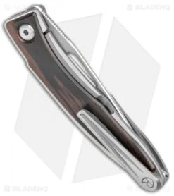 Chris Reeve Mnandi Knife Macassar Ebony Wood (2.75" Satin Plain) -Chris Reeve Store Chris Reeve Knives Mnandi Macassar Ebony Wood Satin BHQ 13195 jr side