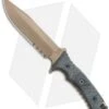 Chris Reeve Knives Pacific Fixed Blade Black Canvas Micarta (6.3" FDE PVD Serr)