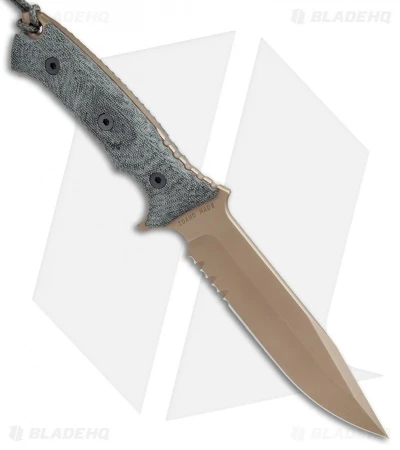 Chris Reeve Knives Pacific Fixed Blade Black Canvas Micarta (6.3" FDE PVD Serr) 4 Chris Reeve Knives Pacific Fixed Blade Black Canvas Micarta (6.3" FDE PVD Serr) - Image 2