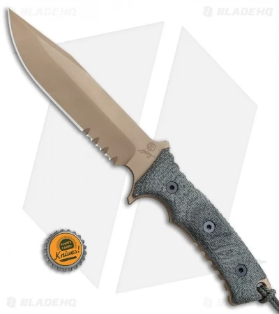 Chris Reeve Knives Pacific Fixed Blade Black Canvas Micarta (6.3" FDE PVD Serr) 6 Chris Reeve Knives Pacific Fixed Blade Black Canvas Micarta (6.3" FDE PVD Serr) - Image 4