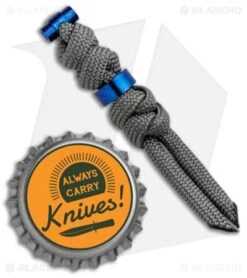 Chris Reeve Knives Small Charcoal Cord Tie Lanyard W/ Blue Bead -Chris Reeve Store Chris Reeve Knives Small Charcoal Cord Tie Lanyard Blue Bead BHQ 52391 jr bottlecap 2