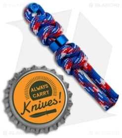 Chris Reeve Knives Small Sebenza 21 Liberty Lanyard W/ Blue Bead -Chris Reeve Store Chris Reeve Knives Small Sebenza 21 Lanyard Red White Blue Blue Pin BHQ 95345 jr bottlecap