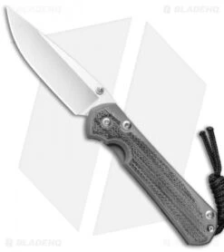 Chris Reeve Small Sebenza 31 Knife Black Micarta Double Lug (2.94" Stonewash)