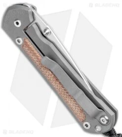 Chris Reeve Small Sebenza 31 Knife Natural Micarta Dbl Lug (2.94" Stonewash) -Chris Reeve Store Chris Reeve Knives Small Sebenza 31 Natural Micarta SW BHQ 110659 jr side