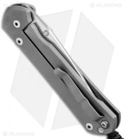 Chris Reeve Large Sebenza 21 Knife CGG "Think Twice Code" (3.625" Stonewash) -Chris Reeve Store Chris Reeve Large Sebena 21 CGG Think Twice Code SW BHQ 67738 jr side