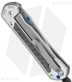 Chris Reeve Large Sebenza 21 Knife W/ Carbon Fiber Inlays (3.625" Ladder Dam) -Chris Reeve Store Chris Reeve Large Sebenza 21 CF Inlays Ladder Damascus L21 1204 BHQ 108521 jr side