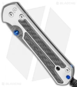 Chris Reeve Large Sebenza 21 Knife W/ Carbon Fiber Inlays (3.625" Ladder Dam) -Chris Reeve Store Chris Reeve Large Sebenza 21 CF Inlays Ladder Damascus L21 1204 BHQ 108521 jr spine