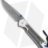 Chris Reeve Large Sebenza 21 Knife W/ Carbon Fiber Inlays (3.625" Raindrop Dam)