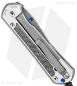 Chris Reeve Large Sebenza 21 Knife W/ Carbon Fiber Inlays (3.625" Raindrop Dam) -Chris Reeve Store Chris Reeve Large Sebenza 21 CF Inlays Raindrop Damascus L21 1206 BHQ 108523 jr side