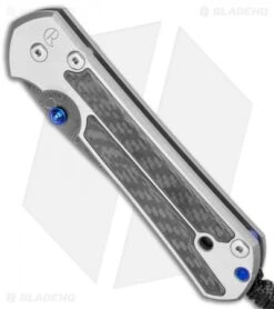 Chris Reeve Large Sebenza 21 Knife W/ Carbon Fiber Inlays (3.625" Raindrop Dam) -Chris Reeve Store Chris Reeve Large Sebenza 21 CF Inlays Raindrop Damascus L21 1206 BHQ 108523 jr spine