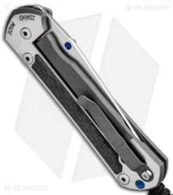 Chris Reeve Large Sebenza 21 Knife W/ Carbon Fiber Inlays (3.625" Stonewash) -Chris Reeve Store Chris Reeve Large Sebenza 21 CF Inlays Sw L21 1228 BHQ 84539 jr side