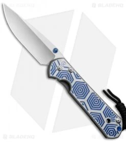 Chris Reeve Large Sebenza 21 Knife CGG Blue Hex (3.625" Stonewash)
