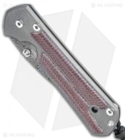 Chris Reeve Large Sebenza 21 Drop Point Natural Micarta Inlays Raindrop Damascus -Chris Reeve Store Chris Reeve Large Sebenza 21 Drop Point Natural Micarta Inlays Raindrop Damascus BHQ 94353 kp side