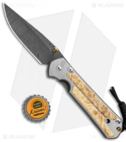 Chris Reeve Large Sebenza 21 Knife Box Elder Burl Inlay (3.625" Ladder Damascus) -Chris Reeve Store Chris Reeve Large Sebenza 21 Knife Box Elder Burl Inlay Ladder Damascus L21 1094 BHQ 105499 jr bottlecap