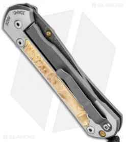 Chris Reeve Large Sebenza 21 Knife Box Elder Burl Inlay (3.625" Ladder Damascus) -Chris Reeve Store Chris Reeve Large Sebenza 21 Knife Box Elder Burl Inlay Ladder Damascus L21 1094 BHQ 105499 jr side