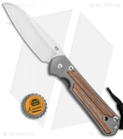 Chris Reeve Large Sebenza 21 Insingo Knife W/ Natural Micarta Inlays (3.625" SW) -Chris Reeve Store Chris Reeve Large Sebenza 21 Natural Inlays L21 1264 BHQ 94287 jr bottlecap