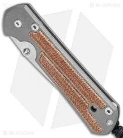 Chris Reeve Large Sebenza 21 Knife W/ Natural Micarta Inlays Tanto (3.625") -Chris Reeve Store Chris Reeve Large Sebenza 21 Natural Inlays Tanto L21 1266 BHQ 104712 jr spine