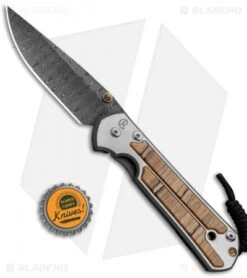 Chris Reeve Large Sebenza 21 Knife W/ Spalted Beech Inlays (3.625" Damascus) -Chris Reeve Store Chris Reeve Large Sebenza 21 Spalted Beech Inlays Damascus L21 1164 BHQ 87894 jr bottlecap