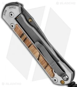 Chris Reeve Large Sebenza 21 Knife W/ Spalted Beech Inlays (3.625" Damascus) -Chris Reeve Store Chris Reeve Large Sebenza 21 Spalted Beech Inlays Damascus L21 1164 BHQ 87894 jr side