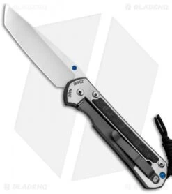 Chris Reeve Large Sebenza 21 Tanto Knife Left-Hand W/ CF Inlays (3.6" SW)