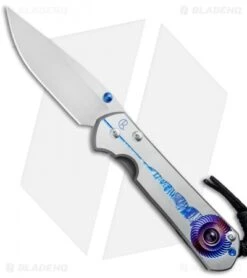 Large Sebenza 21 Unique Graphic Pinwheel Amethyst Cobochon (3.625" Polish)