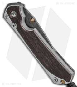 Chris Reeve Large Sebenza 31 LH Bog Oak (3.6" Damascus) -Chris Reeve Store Chris Reeve Large Sebenza 31 Bog Oak Ladder Damascus Left Hand BHQ 98953 td spine