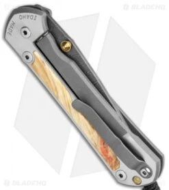 Chris Reeve Large Sebenza 31 Box Elder Knife Boomerang Dam. Double Lug (3.625") -Chris Reeve Store Chris Reeve Large Sebenza 31 Box Elder Boomerang Damascus BHQ 98935 jr side