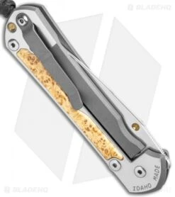 Chris Reeve Large Sebenza 31 Left Hand Frame Lock Knife Box Elder Burl (Satin) -Chris Reeve Store Chris Reeve Large Sebenza 31 Box Elder Left Hand Satin BHQ 98963 jr side