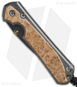 Chris Reeve Large Sebenza 31 Frame Lock Knife Box Elder (3.625" Boomerang Dama) -Chris Reeve Store Chris Reeve Large Sebenza 31 FL Kife Box Elder 3in Boomerang Damascus BHQ 141308 td spine