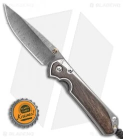 Chris Reeve Large Sebenza 31 Inlay Bog Oak (3.6" Ladder Damascus) -Chris Reeve Store Chris Reeve Large Sebenza 31 Inlay Bog Oak Ladder Damascus BHQ 98952 LS Bottlecap