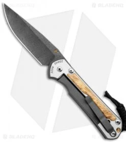 Chris Reeve Large Sebenza 31 Box Elder (3.62" Boomerang Damascus) Left-Hand -Chris Reeve Store Chris Reeve Large Sebenza 31 LEFT HAND Box Elder Boomerang Damascus BHQ 118512 JR left