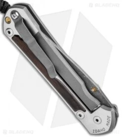 Chris Reeve Large Sebenza 31 Macassar Ebony (3.62" Raindrop Damascus) Left Hand -Chris Reeve Store Chris Reeve Large Sebenza 31 LEFT HAND Macassar Ebony Raindrop Damascus BHQ 98970 JR side