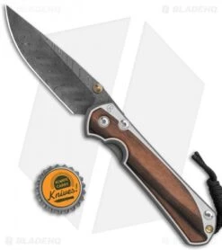 Chris Reeve Large Sebenza 31 Knife Macassar Ebony Boomerang Dam Dbl Lug (3.625") -Chris Reeve Store Chris Reeve Large Sebenza 31 Macassar Ebony Boomerang Damascus BHQ 117968 jr bottlecap