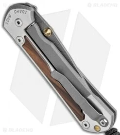 Chris Reeve Large Sebenza 31 Knife Macassar Ebony Boomerang Dam Dbl Lug (3.625") -Chris Reeve Store Chris Reeve Large Sebenza 31 Macassar Ebony Boomerang Damascus BHQ 117968 jr side