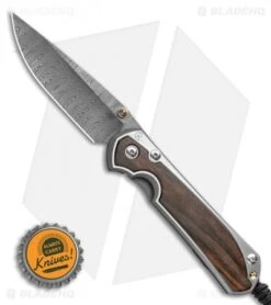 Chris Reeve Large Sebenza 31 Macassar Inlay (3.6" Ladder Damascus) -Chris Reeve Store Chris Reeve Large Sebenza 31 Macassar Ebony Ladder Damascus BHQ 98968 LS Bottelcap