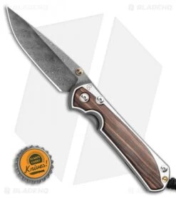 Chris Reeve Large Sebenza 31 Macassar Ebony Raindrop (3.6" Damascus) -Chris Reeve Store Chris Reeve Large Sebenza 31 Macassar Ebony Raindrop Damascus BHQ 98971 LS Bottlecap