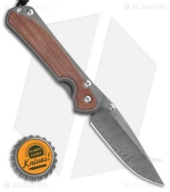 Chris Reeve Left Hand Large Sebenza 31 Natural Micarta Ladder Damascus -Chris Reeve Store Chris Reeve Large Sebenza 31 Natural Micarta Ladder Damascus Left Hand BHQ 98941 LS Bottlecap