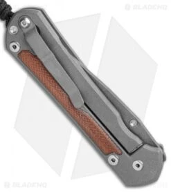 Chris Reeve Left Hand Large Sebenza 31 Natural Micarta Ladder Damascus -Chris Reeve Store Chris Reeve Large Sebenza 31 Natural Micarta Ladder Damascus Left Hand BHQ 98941 LS Side