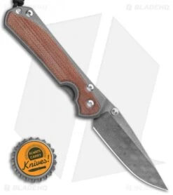 Chris Reeve Left Hand Large Sebenza 31 Natural Micarta Raindrop Damascus -Chris Reeve Store Chris Reeve Large Sebenza 31 Natural Micarta Raindrop Damascus Left Hand BHQ 98944 LS Bottlecap