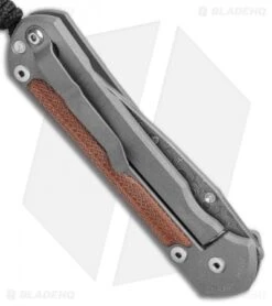 Chris Reeve Left Hand Large Sebenza 31 Natural Micarta Raindrop Damascus -Chris Reeve Store Chris Reeve Large Sebenza 31 Natural Micarta Raindrop Damascus Left Hand BHQ 98944 LS Side