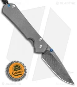 Chris Reeve Left-Hand Large Sebenza 31 Knife Ti (3.625" Raindrop Damascus) -Chris Reeve Store Chris Reeve Large Sebenza 31 Raindrop Damascus Left Hand BHQ 99021 LS Bottlecap